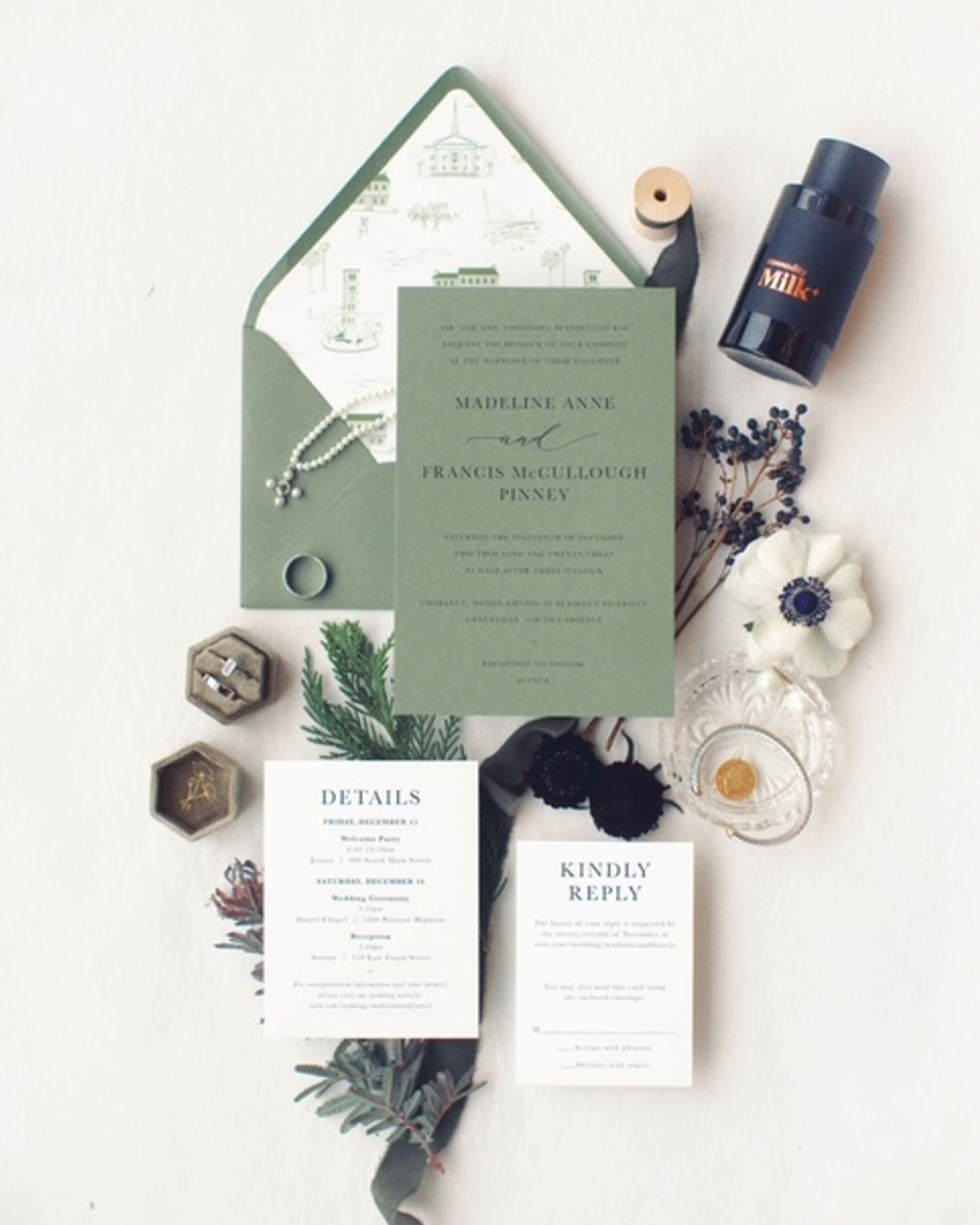 Custom wedding stationery and invitation suite